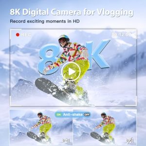 WiFi 88MP Vlogging Camera with Dual-Lens