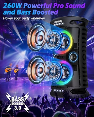 260W Peak Powerful Loud Sound with Deep Bass