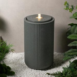 Polyethylene Tall Round Bubbler Outdoor Fountain