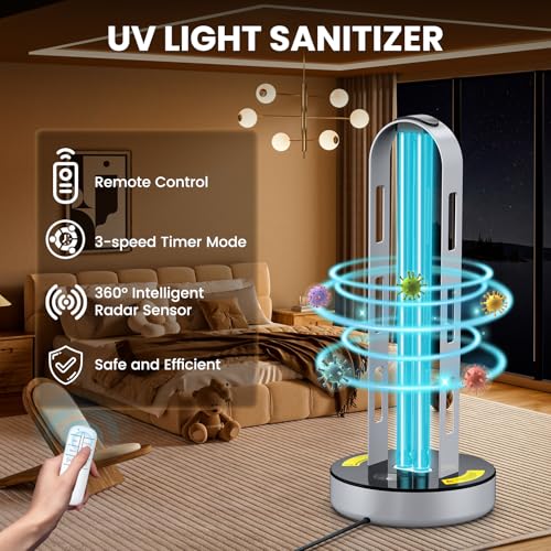 100W Ultraviolet Lamp with Remote Control for Bed Bugs and Dust Mites