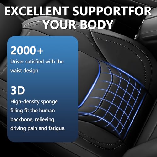 Truck Seat Covers for Tacoma Double & Crew Cab SR SR5 TRD Sport TRD Off-Road TRD Pro (Black
