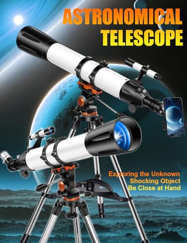 Refractor Telescopes for Astronomy Beginners with AZ Mount Tripod