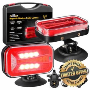 Partsam Wireless LED Trailer Light Kit 4000mAh Battery
