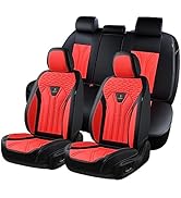 FLORICH Leather Seat Covers, Seat Covers Full Set, Car Seat Protectors 5 Seats, Automotive Seat C...