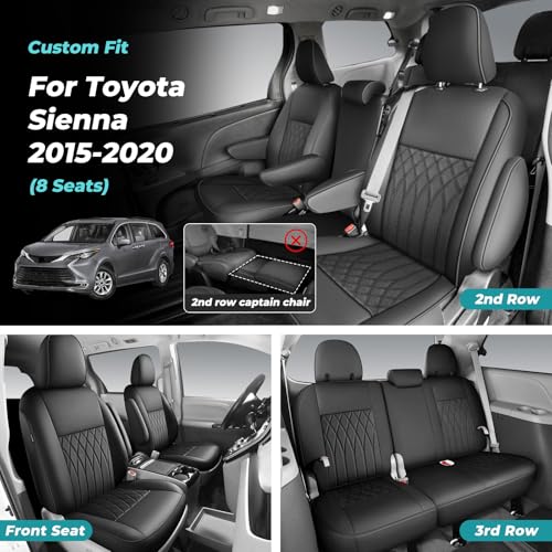 Leather Car Seat Covers Waterproof Seat Covers Full Set for Cars