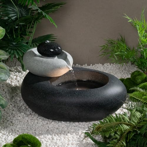 Polyethylene Rock Waterfall Outdoor Fountain