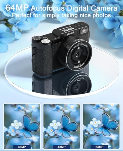 18X Zoom Autofoucs Vlogging Camera with 64GB Card