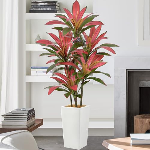 White Tall Planter Cover with Coconut Fiber