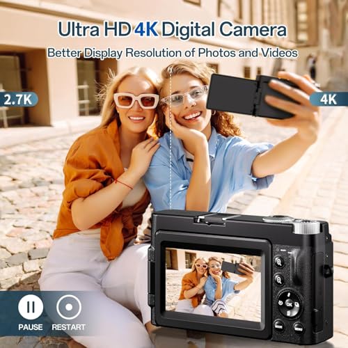 Anti-Shake Camera for Vlogging with SD Card