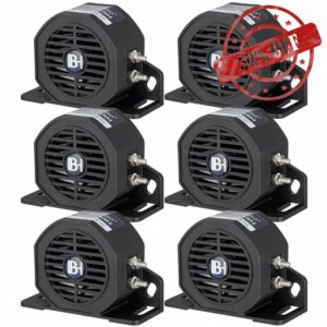 Backup Alarm Reverse Beeper Waterproof 12V-48V 110dB Industrial Heavy-Duty Backup Warning Alarm for Truck Van Freight Lorry Heavy Vehicles (6 pcs)