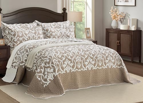 Jacquard Matelasse Floral Damask Design