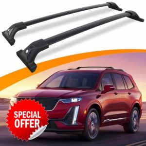 Snailfly 265 LBS Lockable Roof Rack Cross Bars Fit for Cadillac XT4 XT6 2019-2025 CrossBars Rooftop Luggage Rack Cargo Carrier Accessories