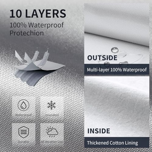 Heavy Duty Outdoor Full Exterior Covers Rain Sun Wind UV Protection.