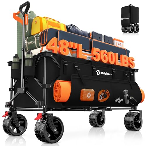 560LB Weight Capacity 300L Heavy Duty Collapsible Wagons with Big All-Terrain Wheels