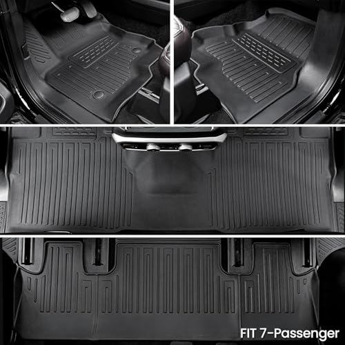 All Weather TPE Cargo Liner Backrest Mats Door Sill Protectors(Mats Set)