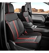 RIDEPOSH for Chevy Silverado & GMC Sierra Leather Seat Covers, Crew Cab 1500 2014-2018 & 2500HD 2...