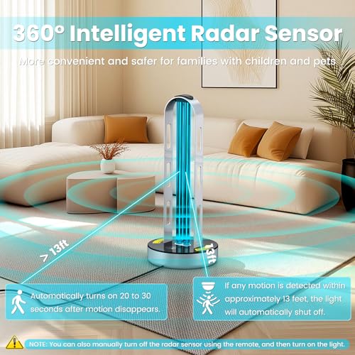 Home Disinfection Device UV Lamp with Motion Sensor