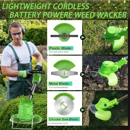 3 in 1Stringless Grass Trimmer/Lawn Edger/Brush Cutter