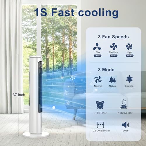 37” Ventless Evaporative Air Cooler