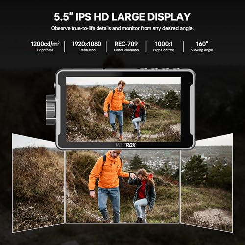 1200 Nits 1920x1080 IPS Touch Screen DSLR Camera Monitor with 3D LUT