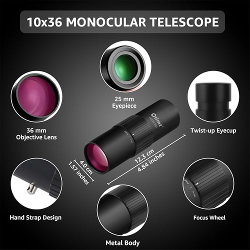 Compact Handheld Mini Pocket Small Portable Size ED Lens Fully Multi-Coated HD BAK-4 Prism Optics Professional Waterproof Fogproof for Adults Hiking Bird Watching Travel
