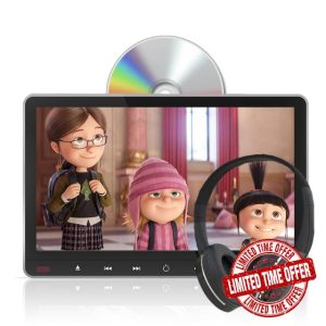 NOAUKA11.6 Car Headrest DVD Player HD IPS Screen Suction-Type Disc in