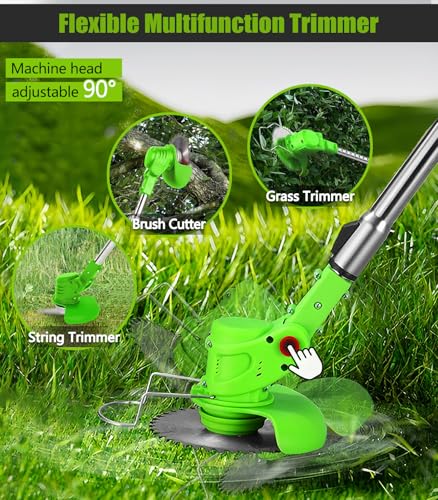 with 2 Pcs 4.0 Ah Battery Grass Trimmer