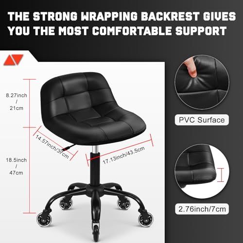 Garage Shop Stool with Backrest