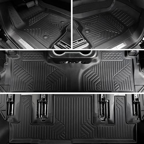 All Weather TPE Trunk Liner Backrest Mat Door Sill Protectors(Mats Set)