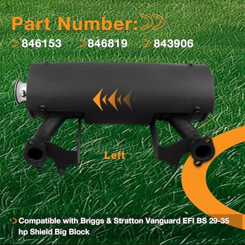 Horizontal Engine Muffler Replaces# 846153