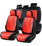 FLORICH Car Seat Covers, Premium Leatherette Car Seat Covers Full Set, Automotive Vehicle Seat Cu...