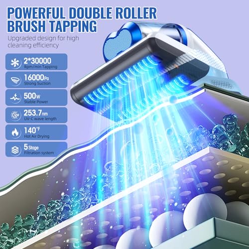 30000 RPM/Min Dual Brushroll Rotation & Ultrasonic Tech