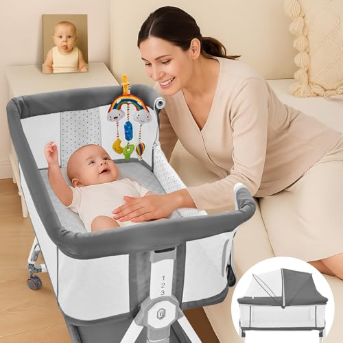 Bedside Bassinet with Wheels