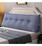 ZTVZTV Wedge Headboard Pillow for Bed, Queen Dorm Headboard Pillow Support for Sitting Up, Readin...
