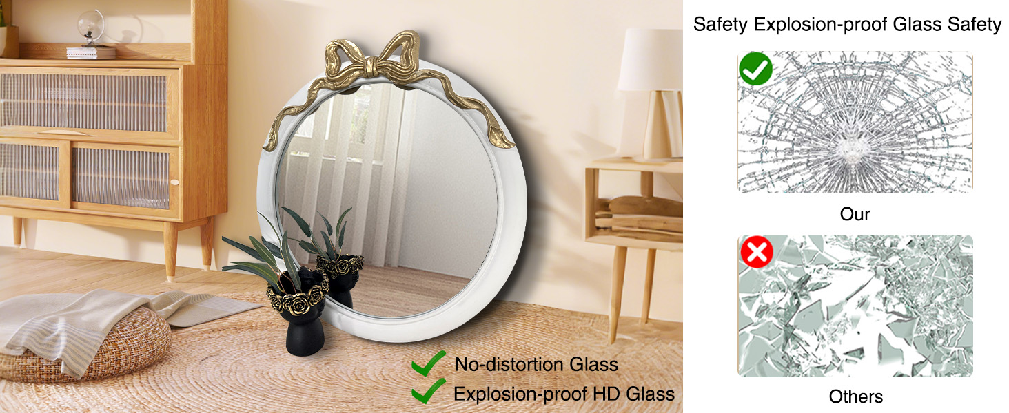 white and gold mirror