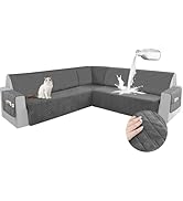 Arfntevss Waterproof Recliner Sectional Couch Covers for Reclining Sectional L Shape Sofa Cover N...