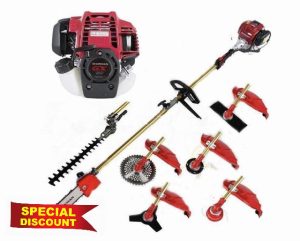 GX50 4-Stroke 7 in 1 Brush Cutter Lawn Mower Weed Eater Chainsaw Hedge Trimmer