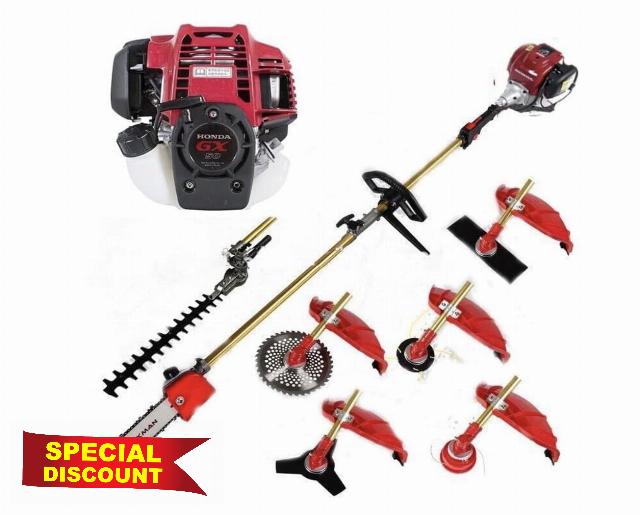 GX50 4-Stroke 7 in 1 Brush Cutter Lawn Mower Weed Eater Chainsaw Hedge Trimmer