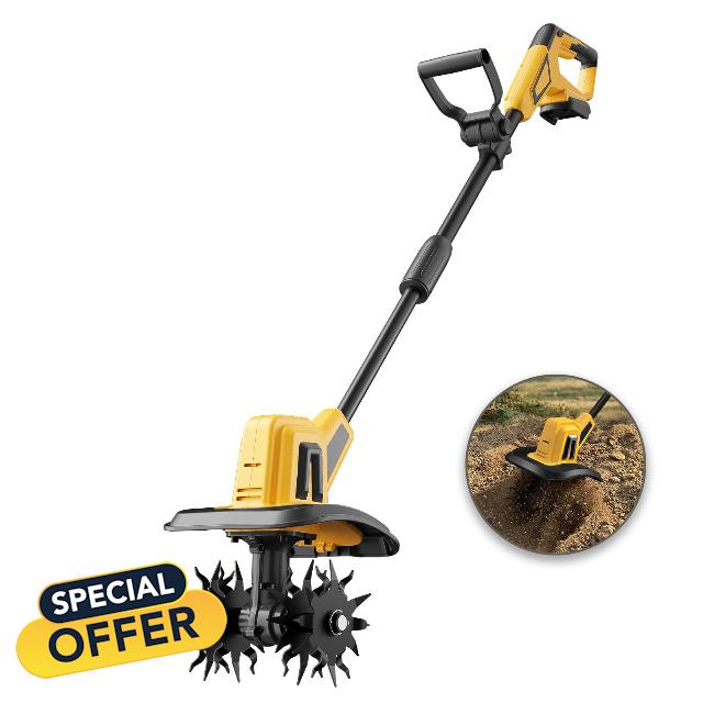Cordless Garden Tiller Cultivator Compatible with Dewalt 20V MAX Battery