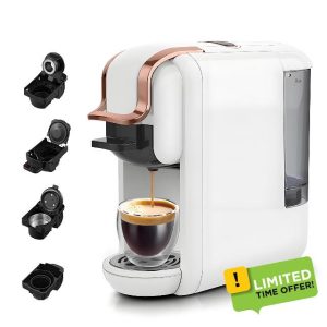 4-in-1 Pods Coffee Maker 19Bar
