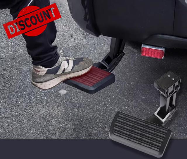 Bed Step fits for Ford Ranger 2023 2024 Rear Retractable Bumper Step Accessories Rear Pedal(No Trailer Hitch to Install)
