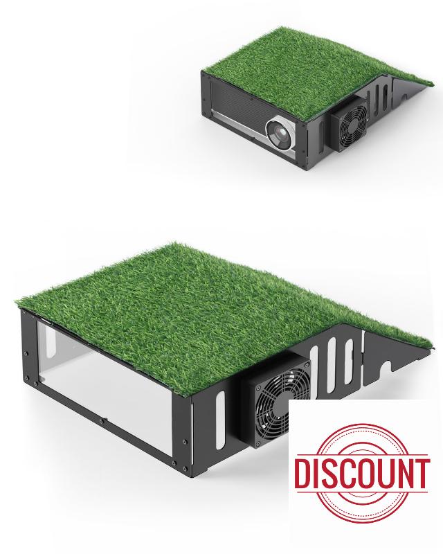 Golf Simulator Projector Cover - Floor Mounted Enclosure for Projectors with Cooling Fan - Durable Protection for Your Golf Simulation