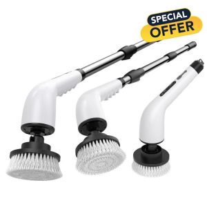 Electric Spin Scrubber Bathroom - Adjustable Handle Cordless Shower Scrubber