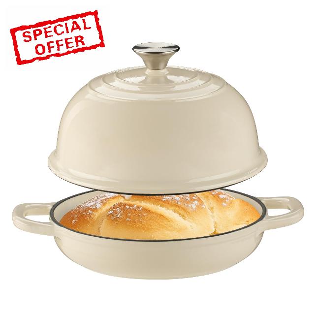 Dutch Oven for Bread Baking-5QT Cast Iron Sourdough Dutch Oven Pot with Lid