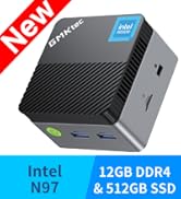 GMKtec Mini PC 12th Gen Intel N97 (up to 3.60GHz) Micro Desktop Computer 12GB DDR5+512GB SSD for ...