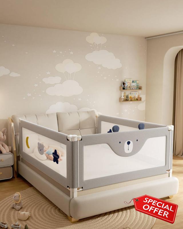 3 Piece Full Size Bed Rails for Toddlers