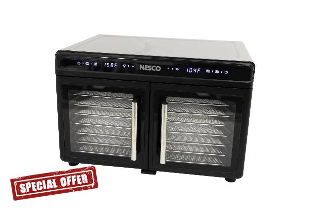 NESCO FD-16DZD Dual-Zone Food Dehydrator – 16 Stainless Steel Trays