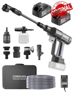 Portable Cordless Pressure Washer with Faucet Adapter - 2 Pack Batteries 1200PSI Cordless Power Washer Battery Operated with 6-in-1 Nozzle