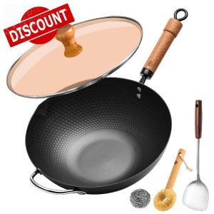 WANGYUANJI 12.6" Wok with Lid