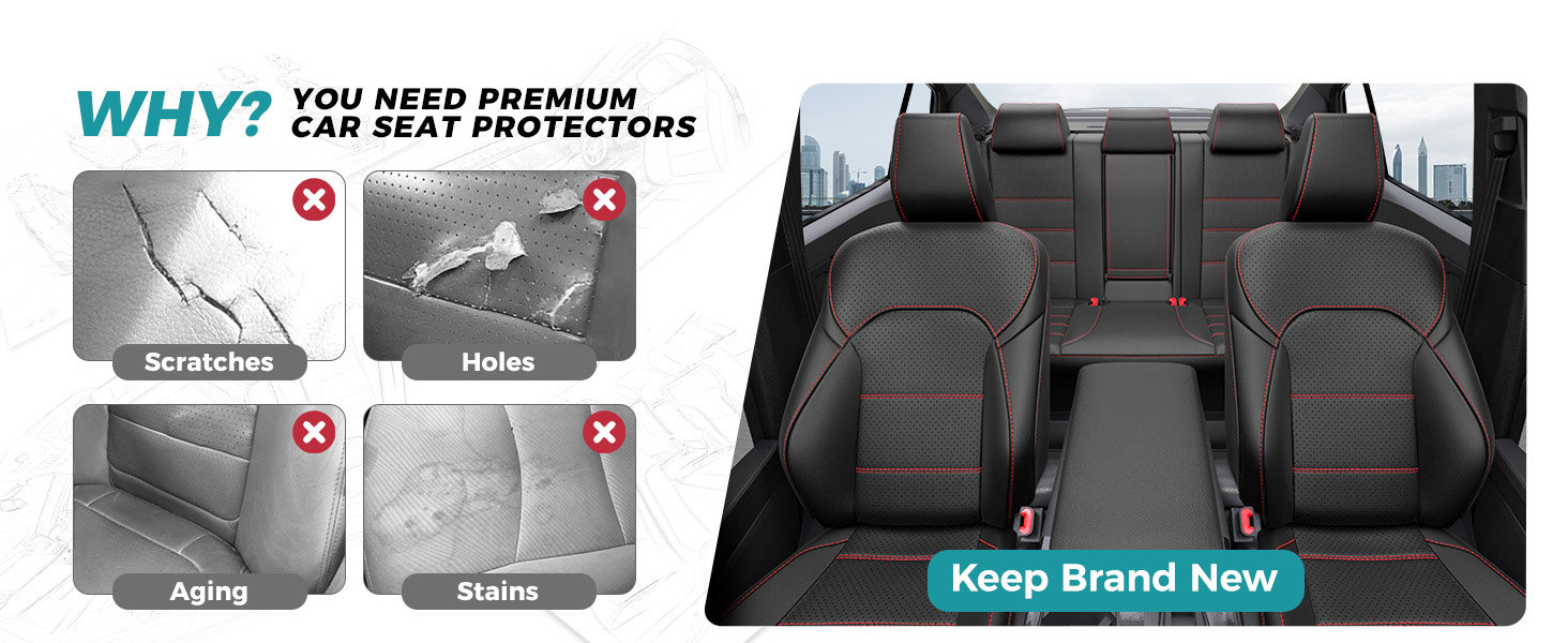 toyota camry leather seat covers full set waterproof breathable faux black red beige cushion faux 